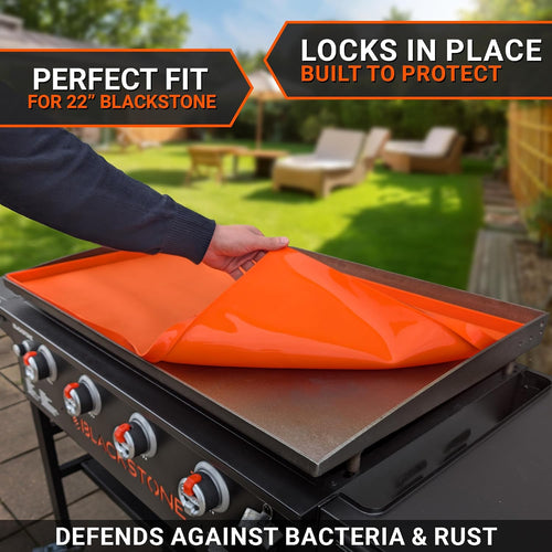 OZG griddle mat, perfect fit for 22 inch Blackstone griddle, locks in place